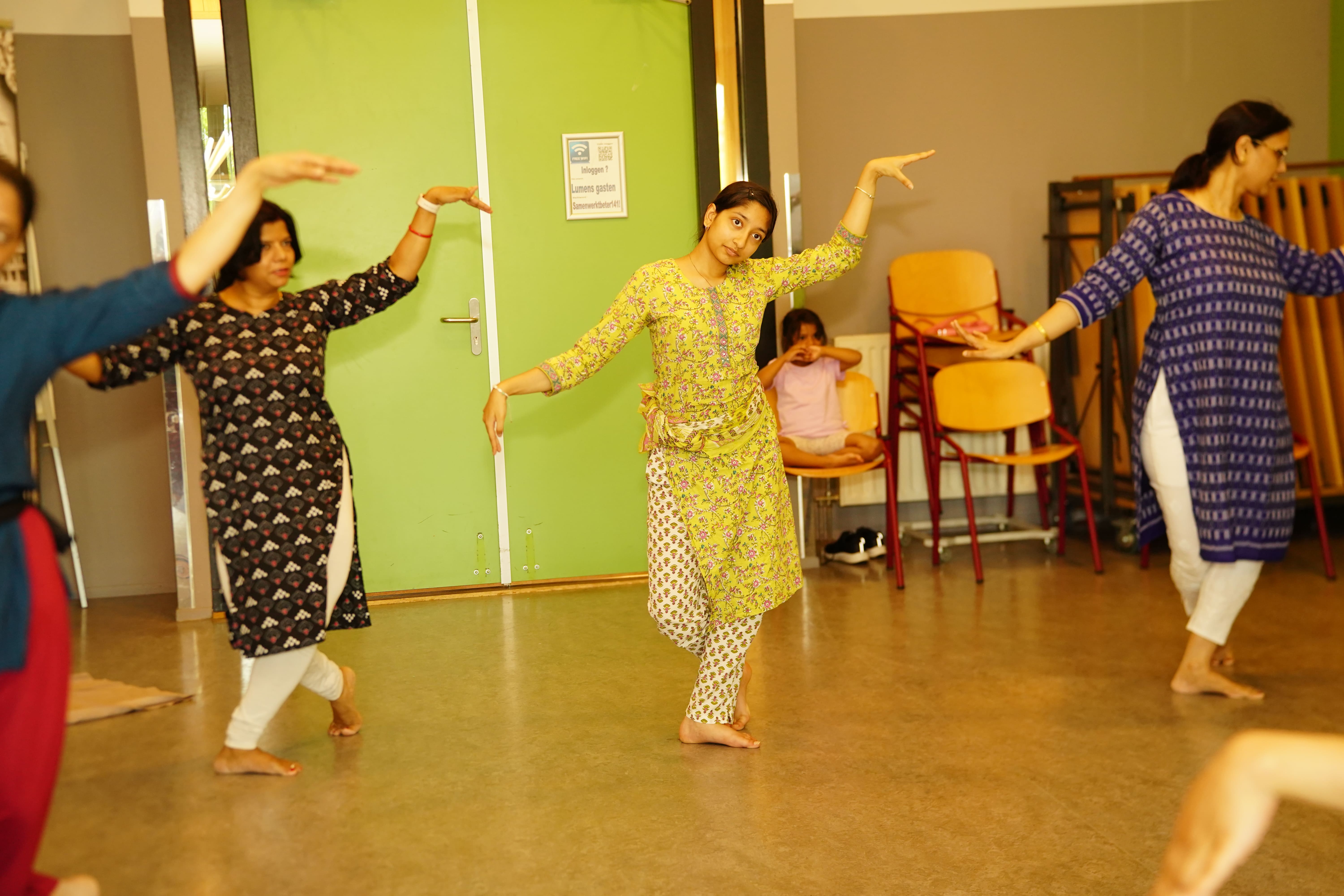 Odissi performance stage rehearsal